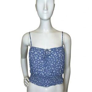 HIPPIE ROSE Juniors' Smocked Crop Top Medium
